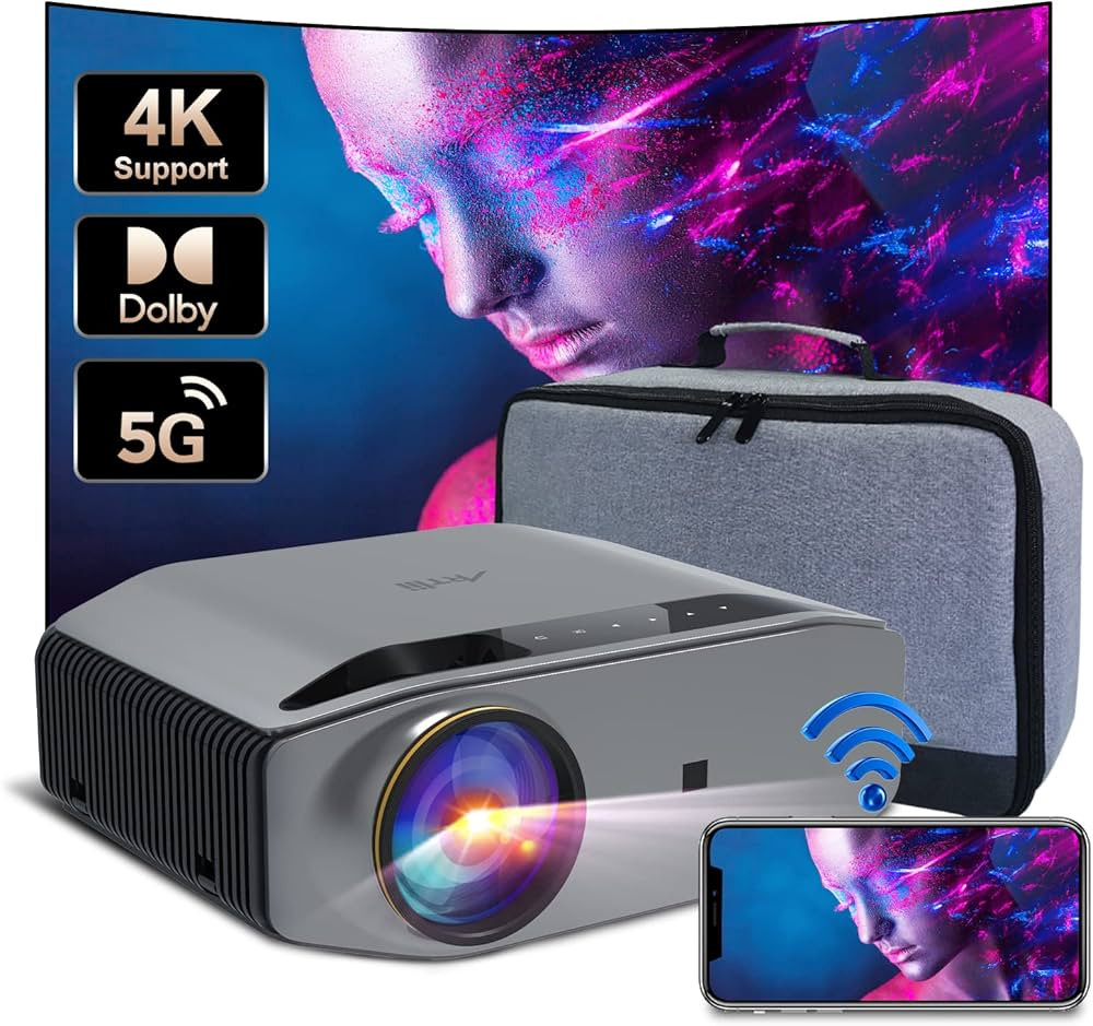 5G WiFi Home Theater Projector 4k Supported, Artlii Energon2 Outdoor Bluetooth Projector, Dolby A... | Amazon (US)