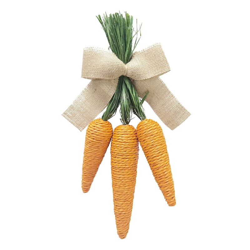 Easter 3-Count Orange Carrot Bundle with Bow, 15" | At Home