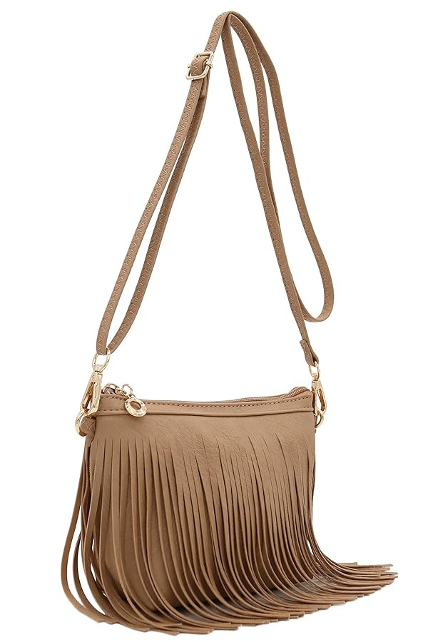 FashionPuzzle Small Fringe Crossbody Bag with Wrist Strap | Amazon (US)