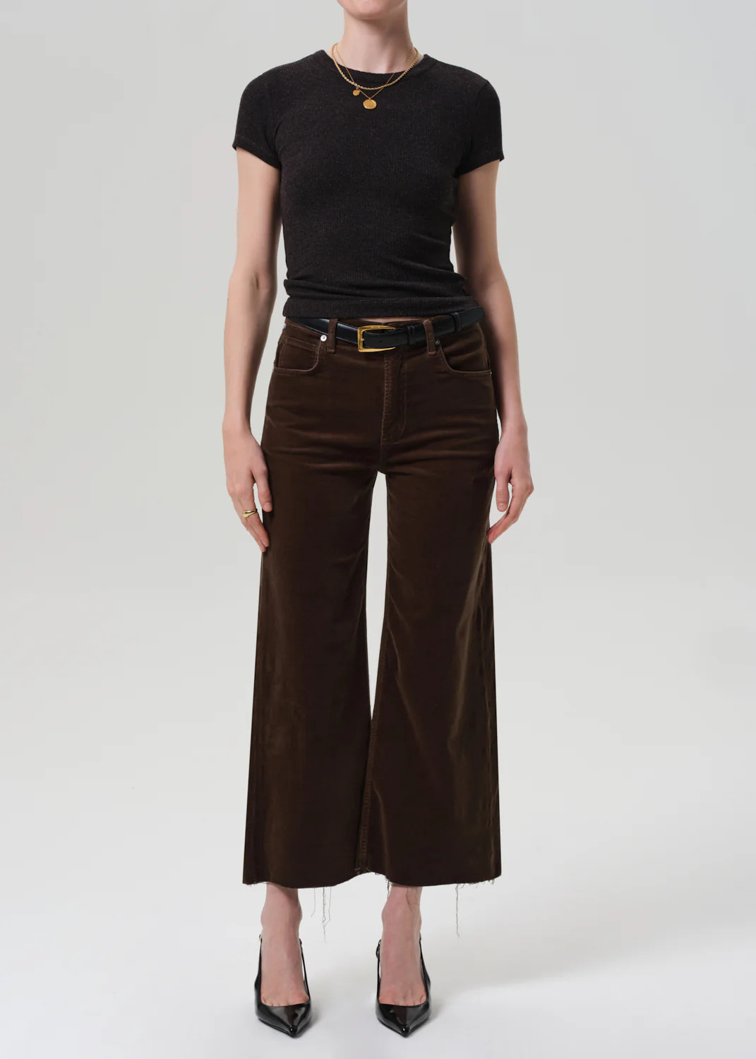 Lyra Wide Leg Crop Corduroy in Costes | Citizens of Humanity