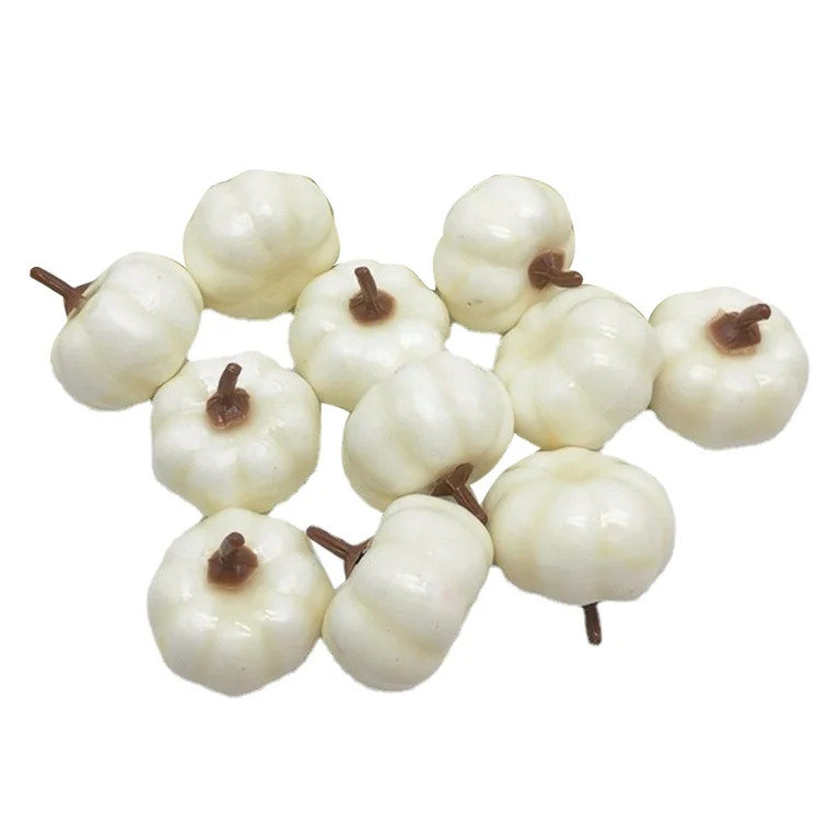yulier Small Artificial Pumpkins for Fall Decor, Rustic Mini Fake Pumpkins for Halloween Thanksgi... | Walmart (US)