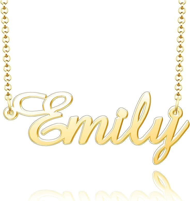925 Sterling Silver Custom Pendant Personalized Name Necklace | Amazon (US)