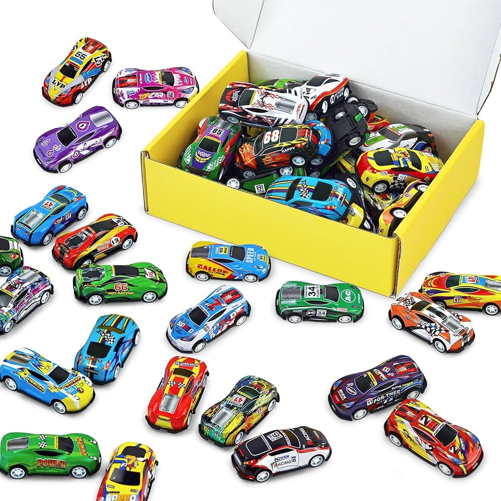 Vileafy 30 Mini Race Cars for Classroom Prizes, Party Favors for Kids 4-8 Years Old, Bulk Small P... | Amazon (US)