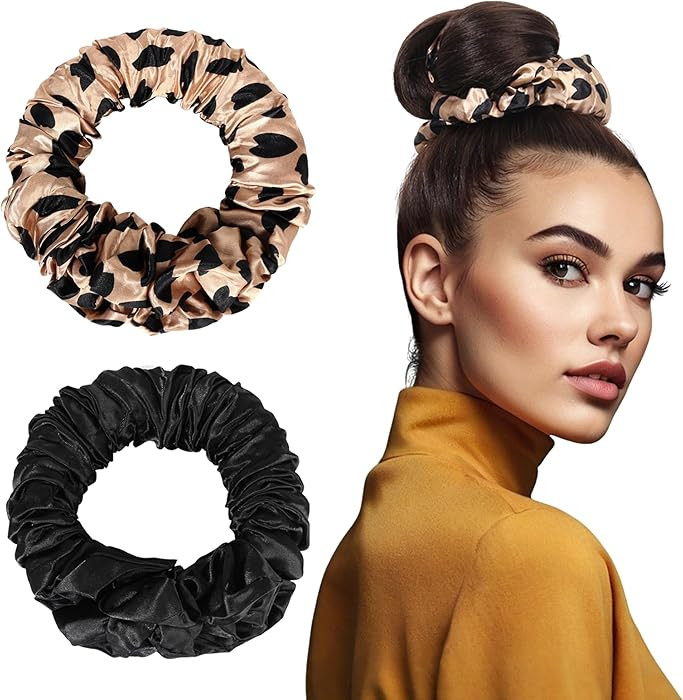 2 Pack Heatless Curling Scrunchie, Heatless Hair Curler Overnight to Sleep In, No Heat Curls for ... | Amazon (US)