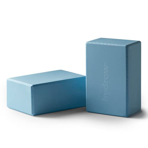 Hydrow Yoga Blocks - Supportive & Lightweight EVA Foam for Yoga, Pilates, Meditation, 9 x 6 x 4 inches, Blue | Amazon (US)