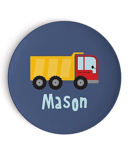 Dump Truck Personalized Plate | Zulily