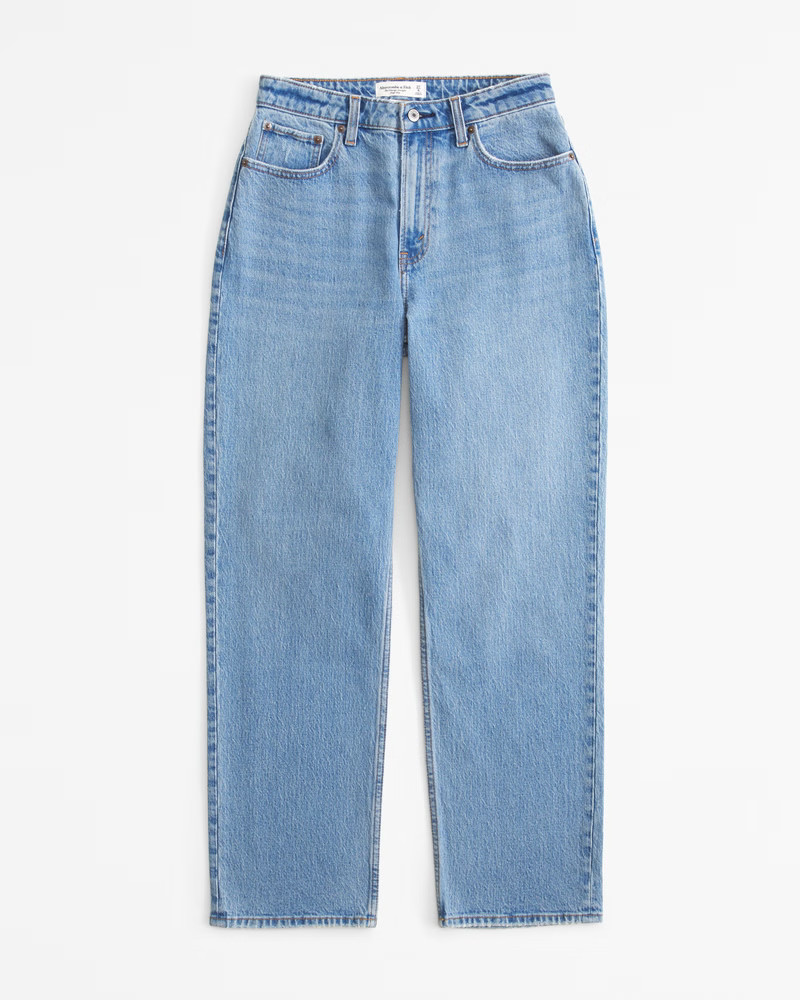 Women's Curve Love High Rise Vintage Straight Jean | Women's Bottoms | Abercrombie.com | Abercrombie & Fitch (US)