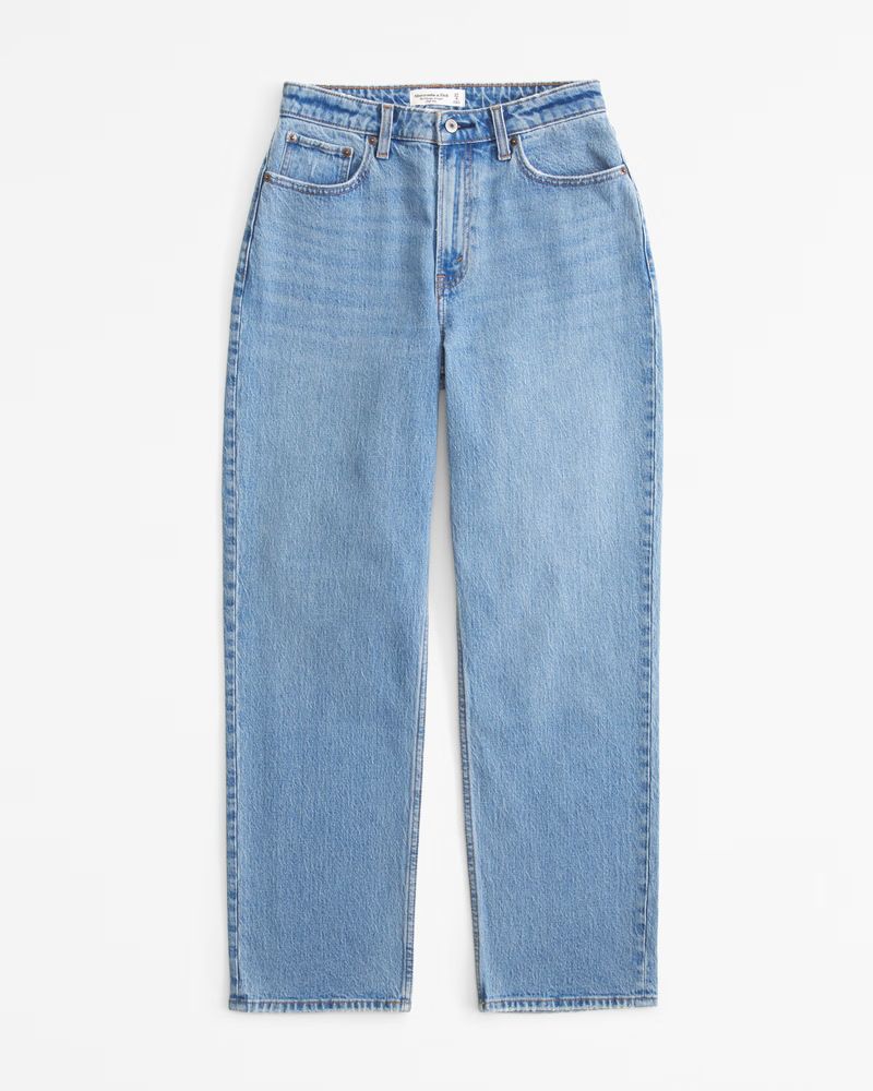 Curve Love High Rise Vintage Straight Jean | Abercrombie & Fitch (US)