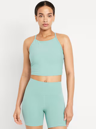 Light Support StudioSmooth Longline Sports Bra | Old Navy (US)
