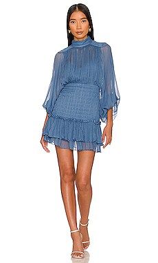 Shona Joy Noemi Ruched Mini Dress in Ocean from Revolve.com | Revolve Clothing (Global)
