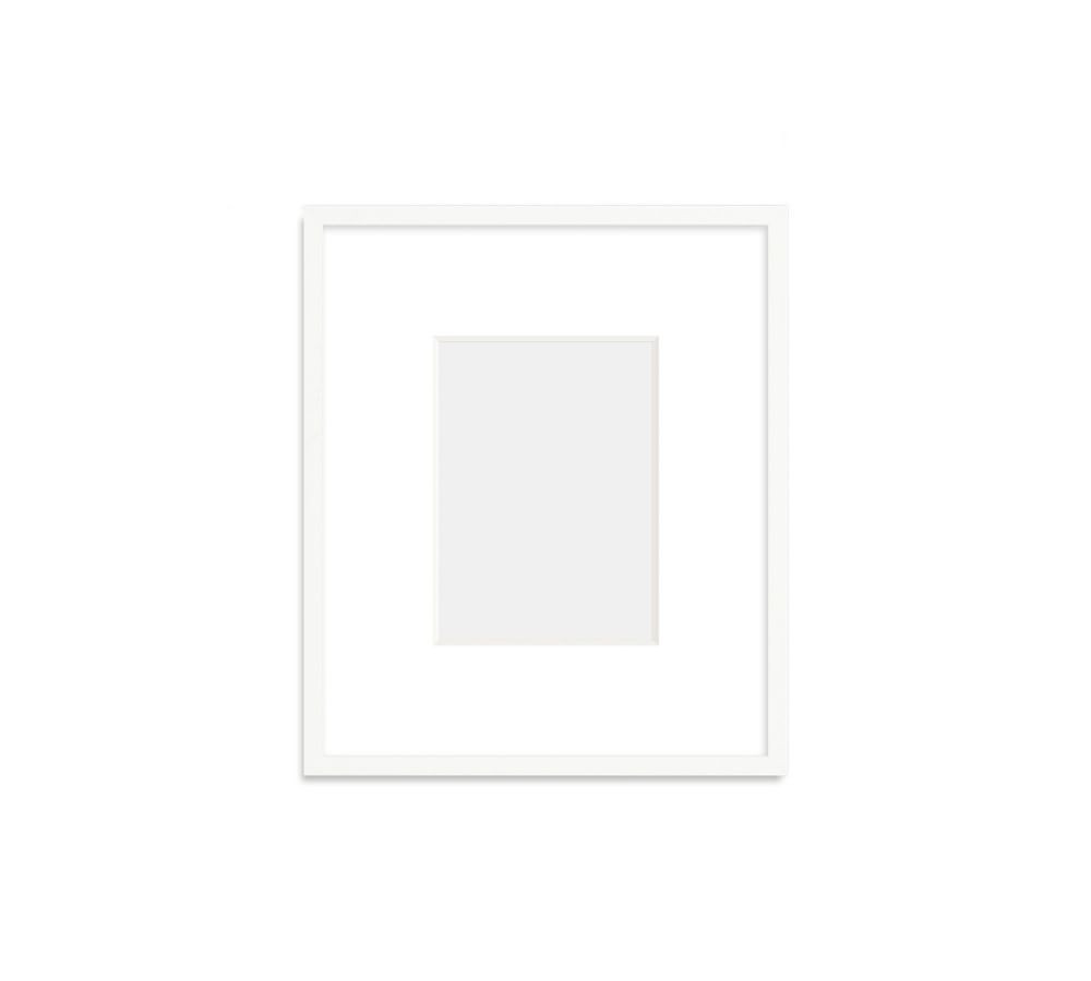 Metal Gallery Frame, 3" Mat, 5x7 - Bright White | Pottery Barn (US)