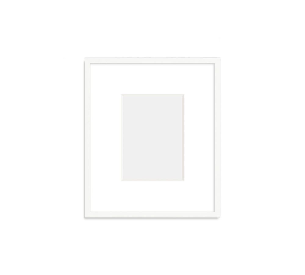 Metal Gallery Frame, 3" Mat, 5x7 - Bright White | Pottery Barn (US)