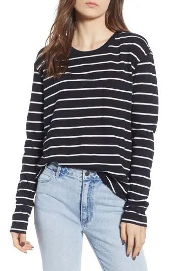 Women's Bp. Slouch Pocket Tee, Size XX-Small - Black | Nordstrom