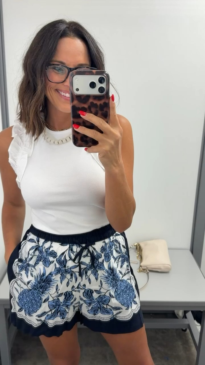 Okay Walmart!! These shorts are SO cute 😍 The blue print with the scalloped detail makes them look way more expensive than they are. Such an easy summer outfit with a simple white top! Wearing an XS.

#WalmartFashion #WalmartFinds #WalmartStyle #AffordableFashion #LTKFinds
