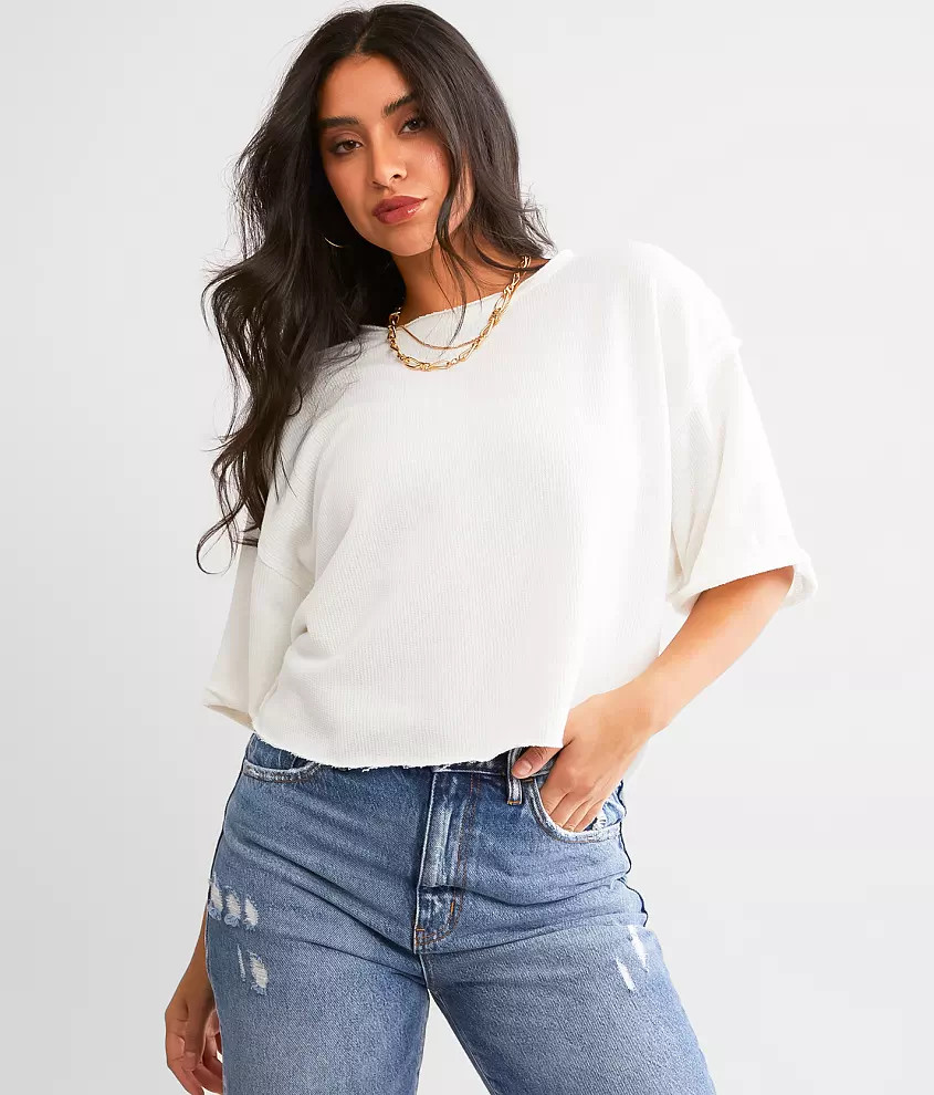 Oversized Boxy Cropped Top | Buckle