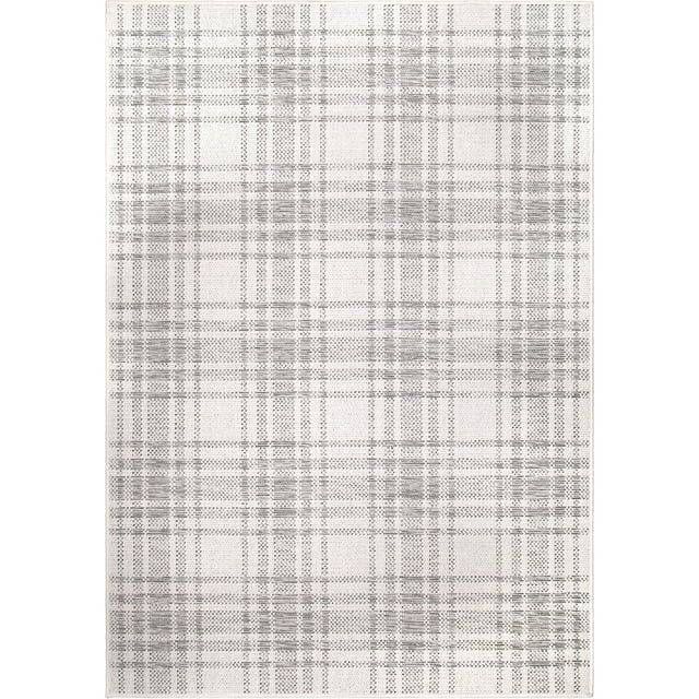 My Texas House Hampshire Plaid 5 X 7 Silverton Reversible Outdoor Rug | Walmart (US)