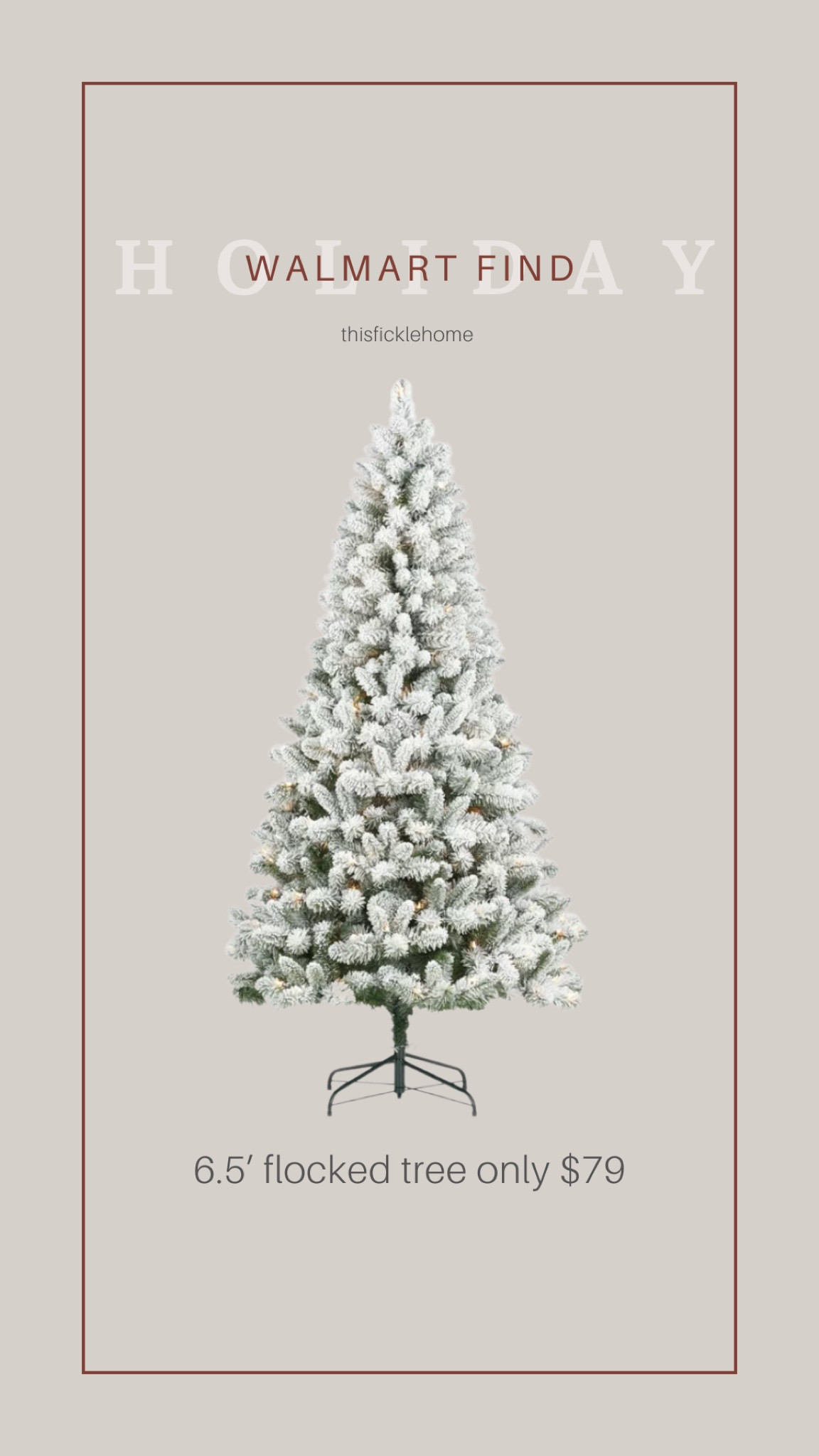 Flocked Christmas tree, 6.5 foot flocked Christmas tree, Christmas tree under $80.

#LTKhome #LTKfindsunder100 #LTKHoliday