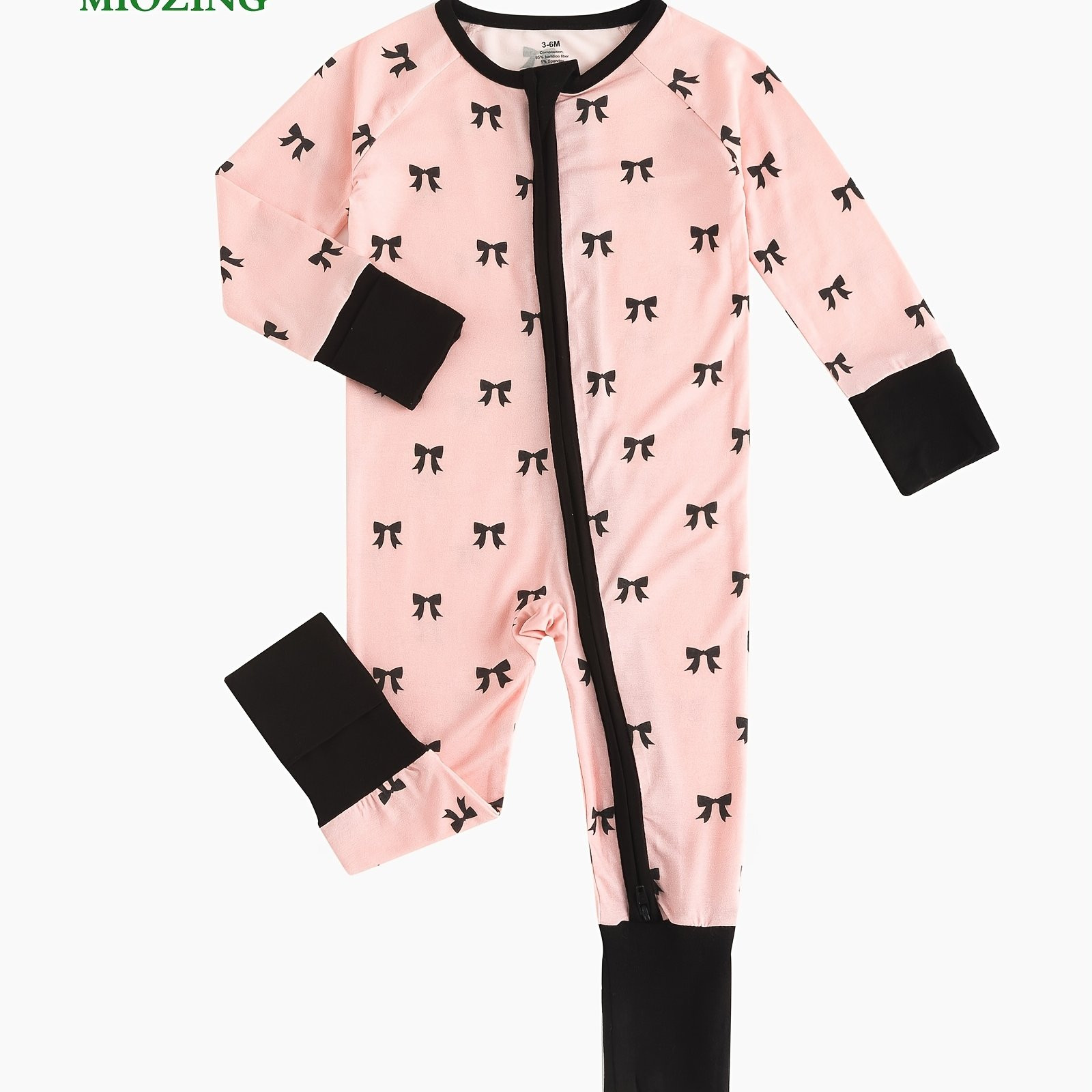 miiozing super soft bamboo fiber long sleeve onesie cute bow - Temu | Temu Affiliate Program