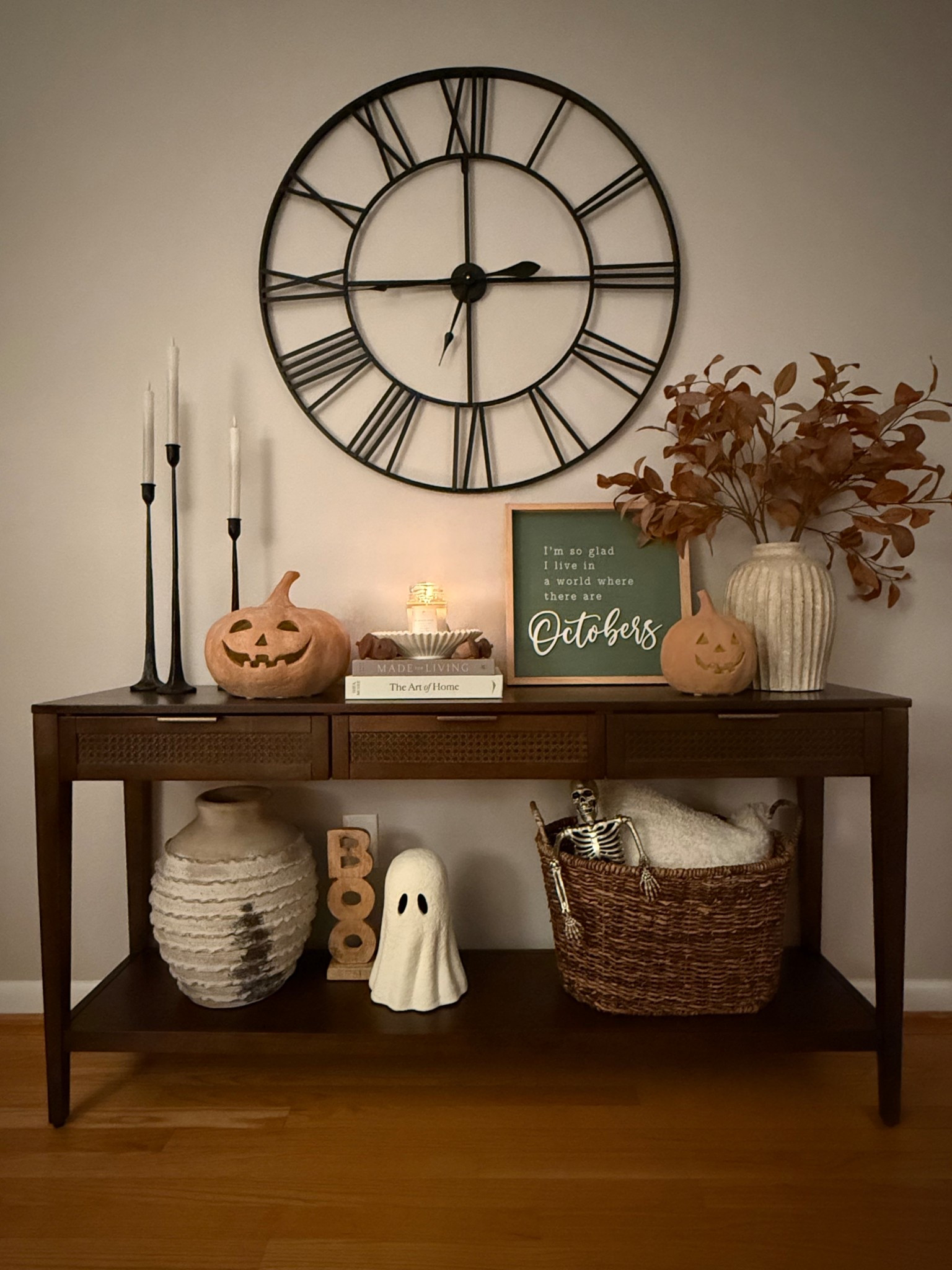 Halloween console table 

Pottery Barn Terracotta Pumpkins
Target
Walmart

#LTKSeasonal #LTKHome #LTKHalloween