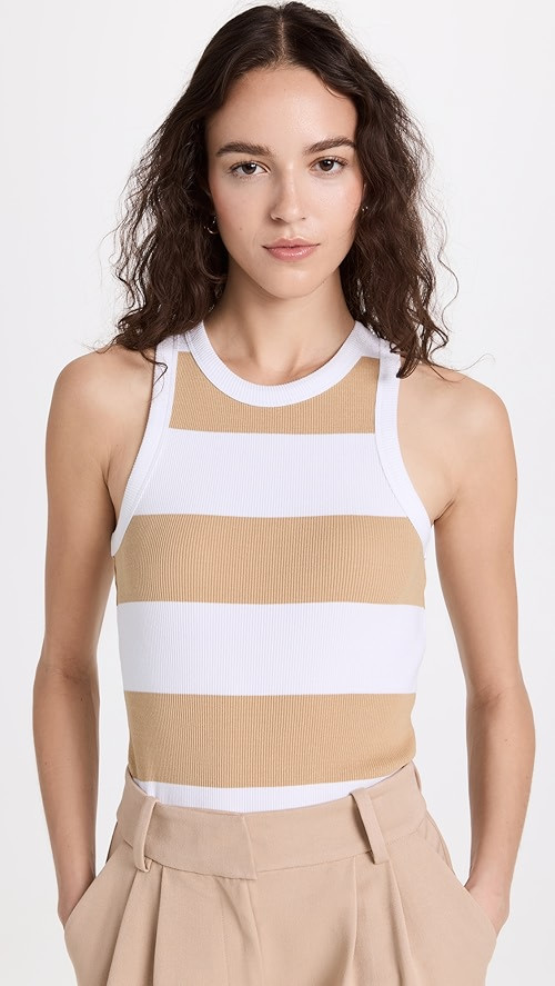 Cotton In-Conversion Racer Striped Tank | Shopbop