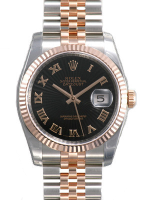 Pre-owned Rolex Oyster Perpetual Black Sunburst Dial Mens Watch 116231BKSBRJ | Jomashop.com & JomaDeals.com