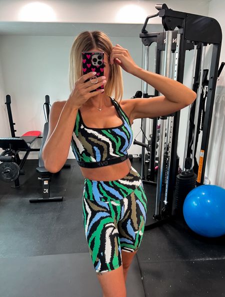 @hannuh11 Target collab Diane Von furstenberg zebra sports bra bike shorts workout athletic wear outfit 

#LTKstyletip #LTKxTarget
