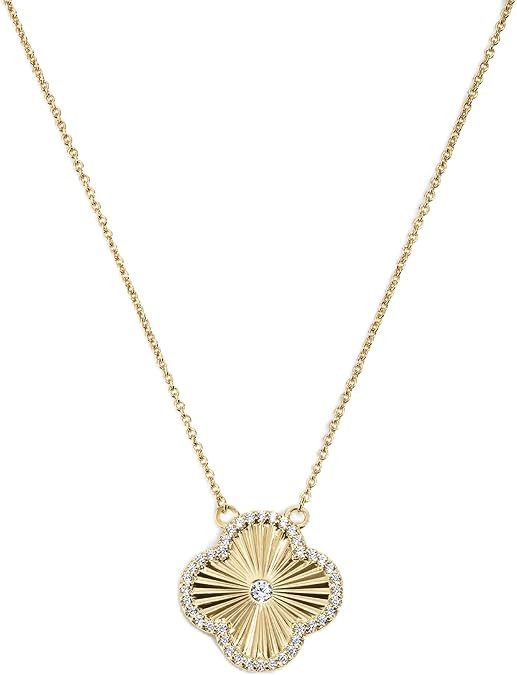 Electric Picks Camilla Clover Necklace for Women, 14k Gold Plated 4-Leaf Pendant Necklace, Design... | Amazon (US)