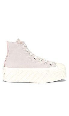 Converse Chuck Taylor All Star Lift 2X Ultra Platform Sneaker in Desert Sand, Egret, & Pink Clay ... | Revolve Clothing (Global)