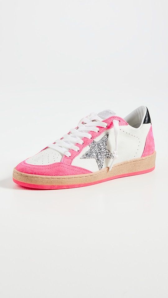 Ballstar Leather and Glitter Star Sneakers | Shopbop