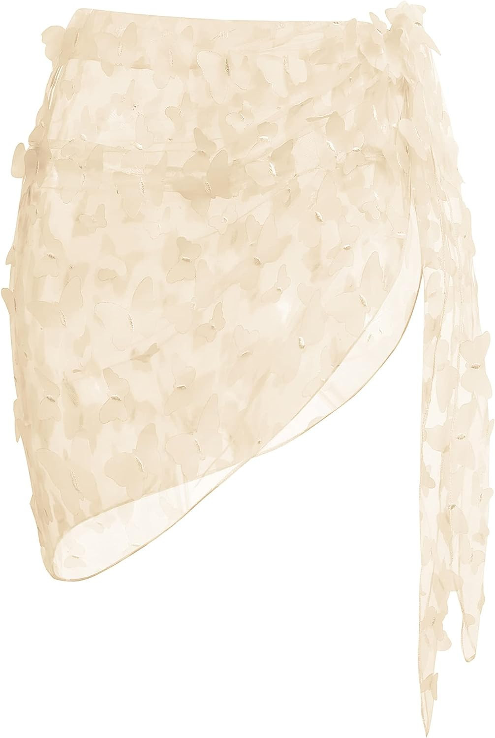 Ekouaer Women's Short Sarongs Beach Wrap Sheer Bikini Wraps Chiffon Cover Ups for Swimwear S-3XL | Amazon (US)