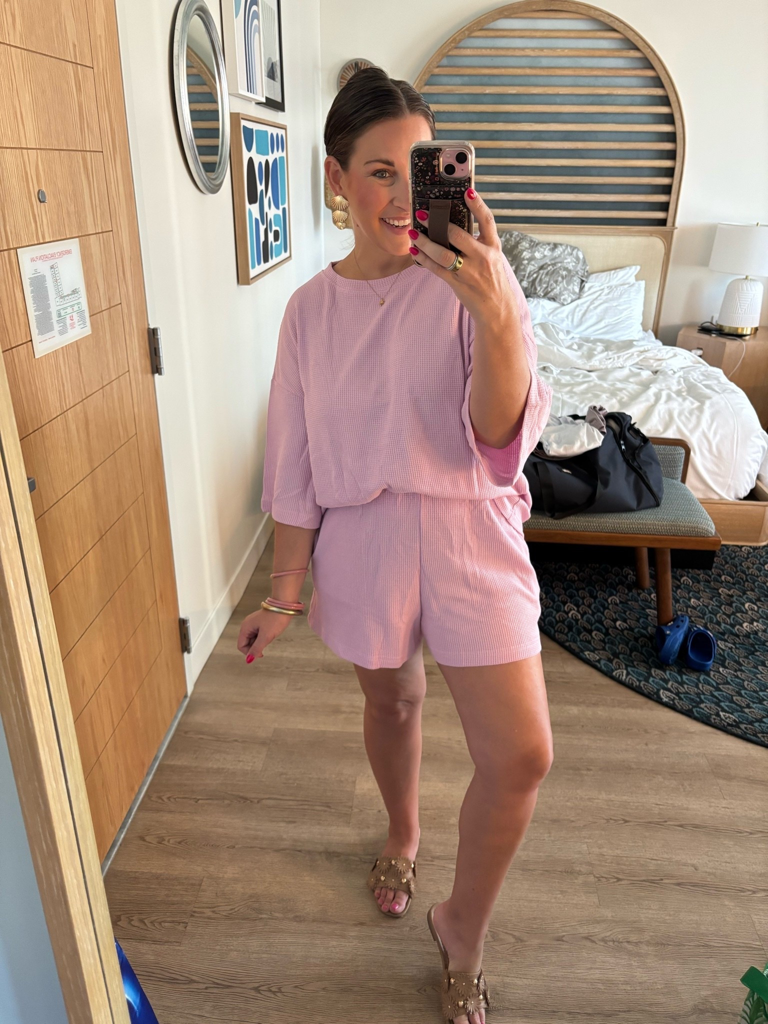 Casual summer waffle knit set- super comfy & easy! 

Sized up to a large for the shorts

#LTKmomlife #LTKgrwm #LTKootd