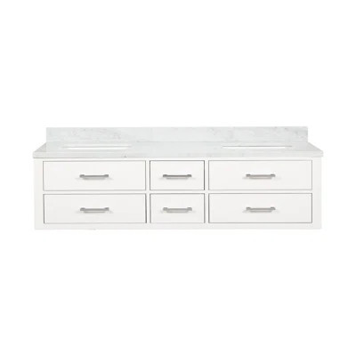 72 In. W X 22 In. D Double Bath Vanity With Carrara Marble Top | Wayfair North America