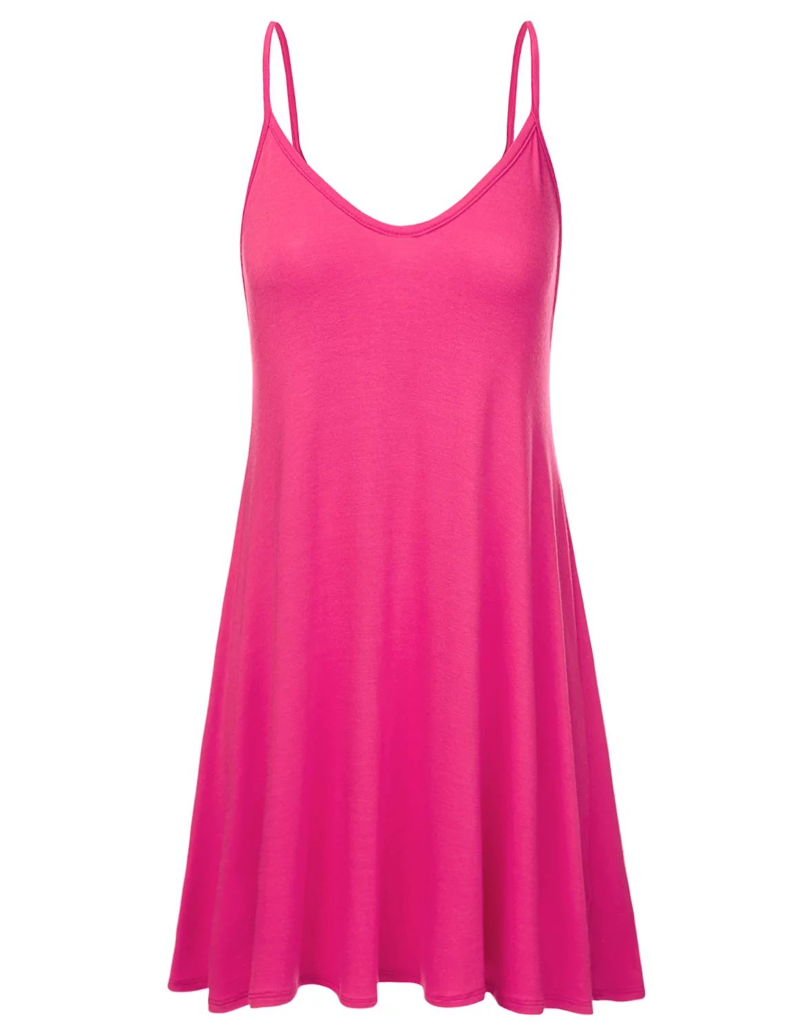Doublju Women's Casual Spaghetti Loose Swing Slip Dress (Plus Size Available) | Walmart (US)