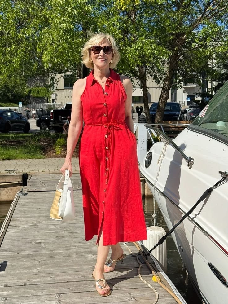 A red dress instantly makes me feel confident. ❤️ I love how easy this linen maxi is to wear, and pairing it with gold heels gives it that little extra something without feeling overdone. It’s one of those outfits that makes getting dressed feel effortless, whether it’s for a dinner out or a special occasion. ✨

#LTKOver40 #LTKSeasonal #LTKootd