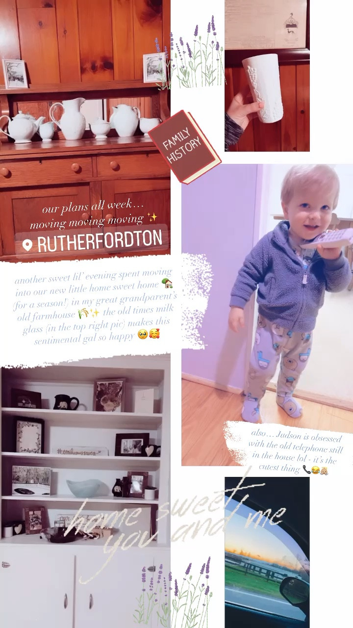 another sweet lil’ evening spent moving into our new little home sweet home 🏡 (for a season!) in my great grandparent’s old farmhouse 🌾✨ the old times milk glass (in the top right pic) makes this sentimental gal so happy 🥹🥰

#LTKhome #LTKfamily #LTKbaby