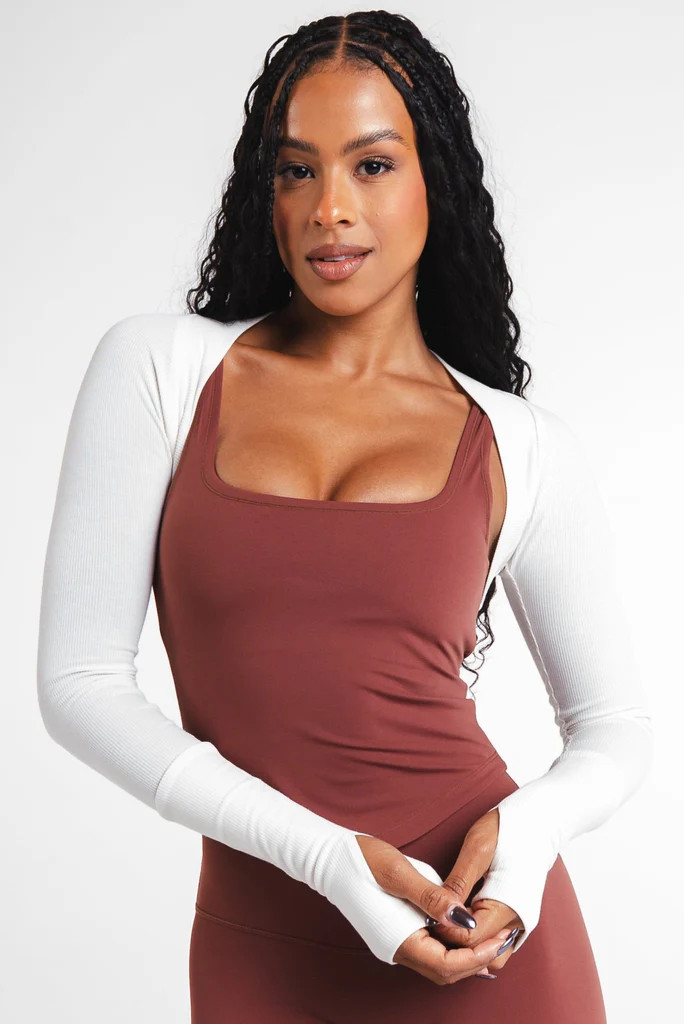 Vitality Easy Rib Shrug - Oat | Vitality