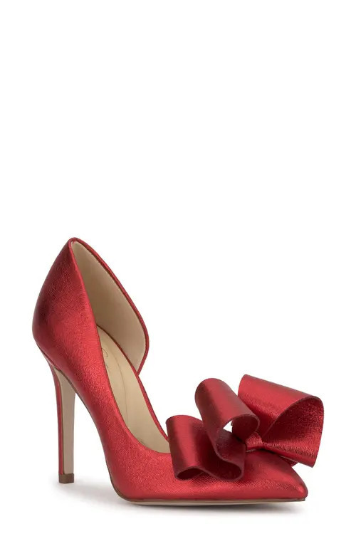 Jessica Simpson Penari Pointed Toe Half d'Orsay Pump in Red Muse at Nordstrom, Size 5.5 | Nordstrom