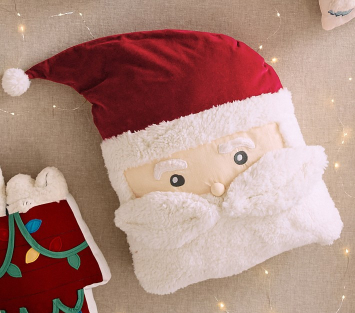 Shaped Santa Pillow | Pottery Barn Kids