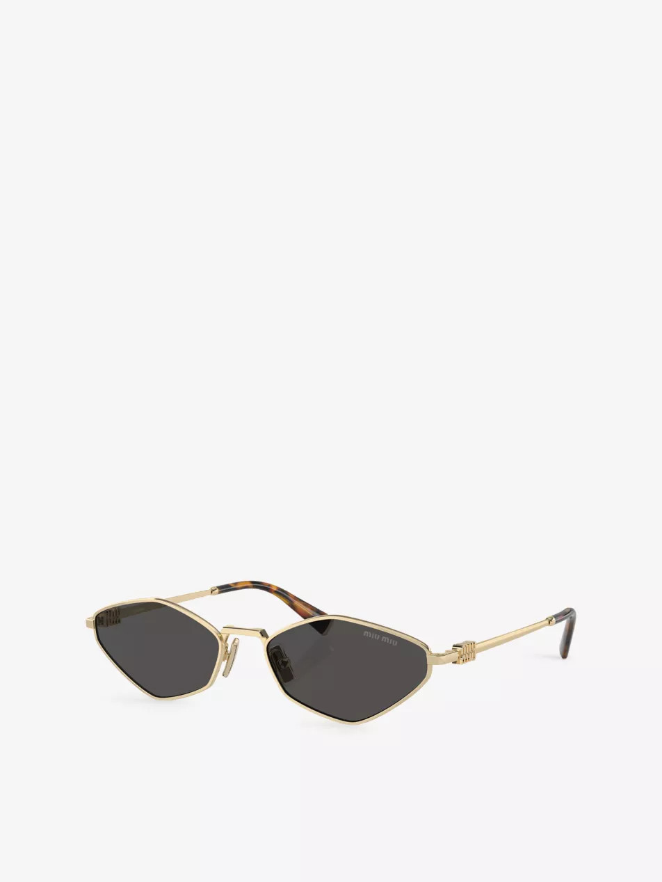 MU 56ZS irregular-shape metal sunglasses | Selfridges