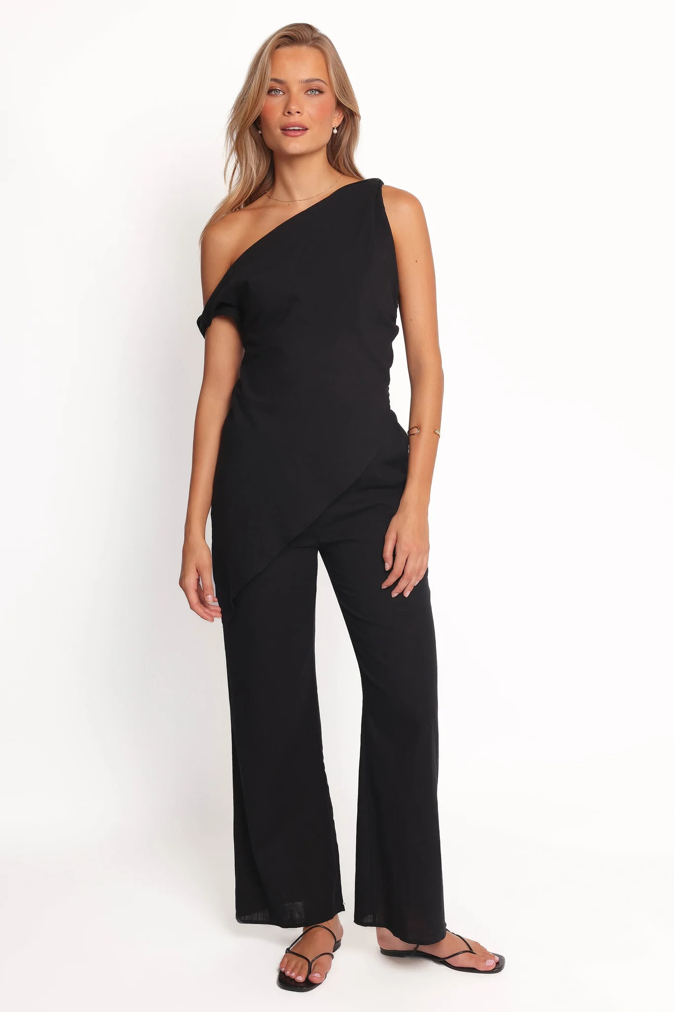 Rhoades Off Shoulder Pant Set - Black | Petal & Pup (US)