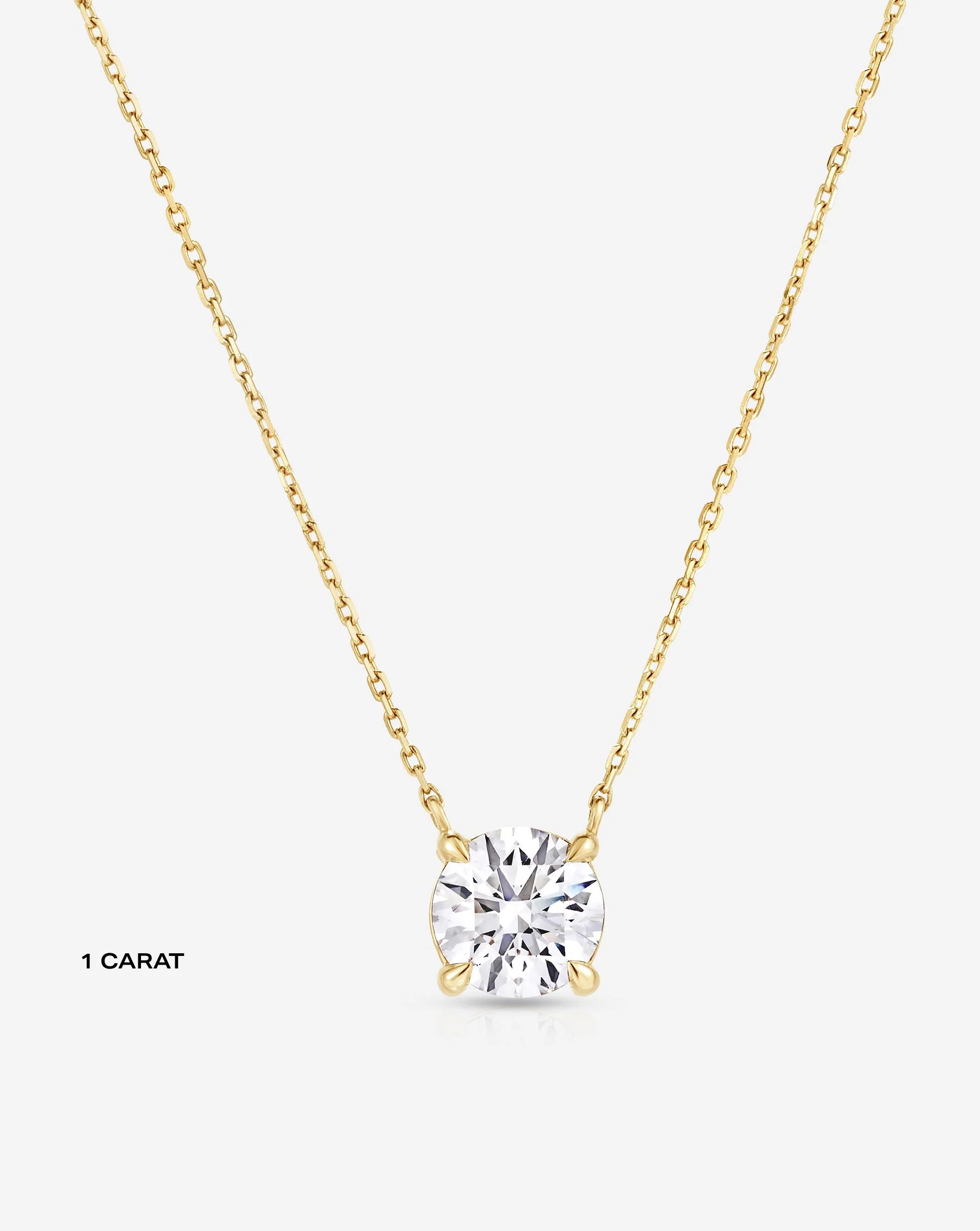 Lab Grown Round Diamond Necklace | Ring Concierge