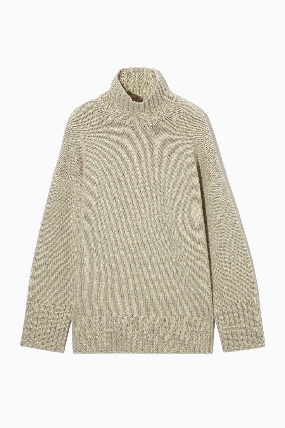 FUNNEL-NECK PURE CASHMERE SWEATER - CREAM - Jumpers - COS | COS (US)