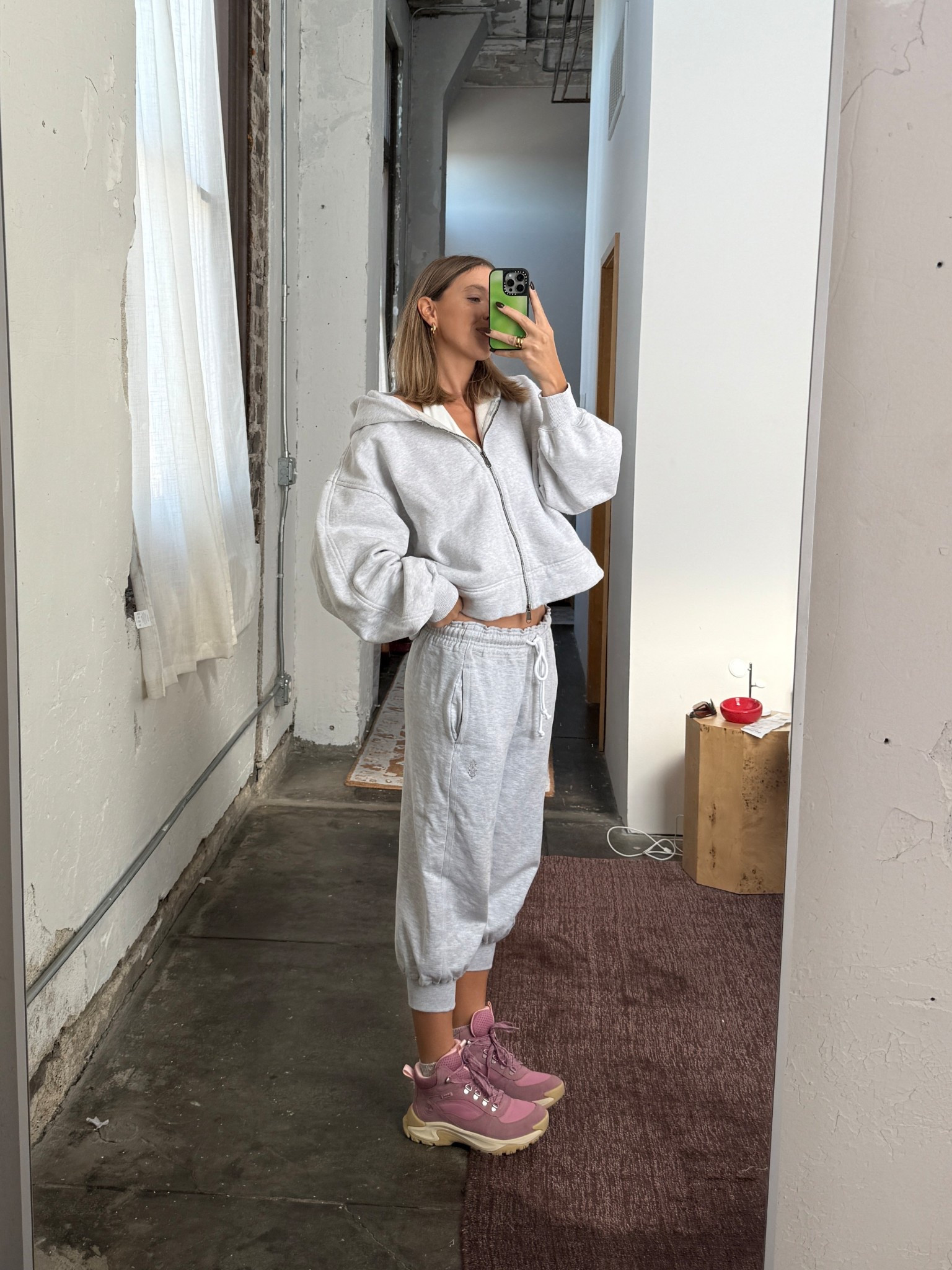 Zip up: medium 
Capris: xs
Shoes: fit tts

#LTKShoeCrush #LTKFindsUnder100 #LTKActive