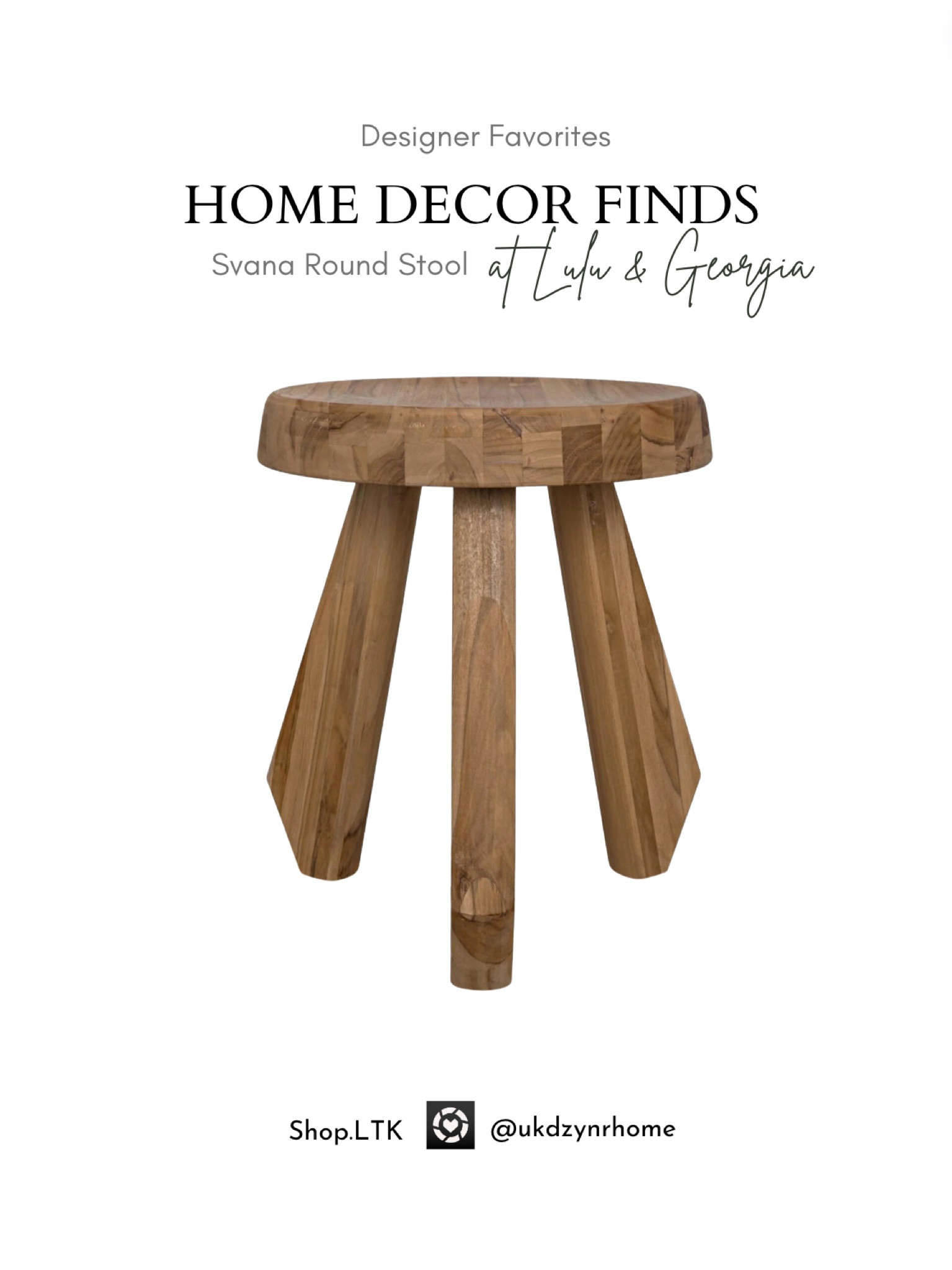 Designer Favorites Svana 
Stool from Lulu & Georgia

#LTKhome