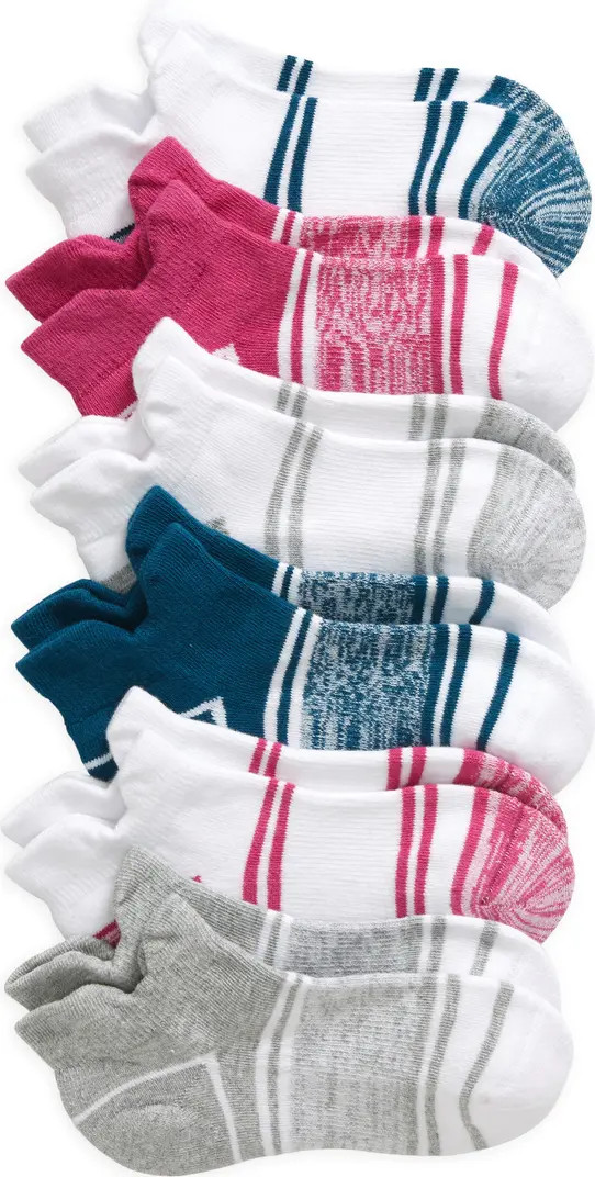 Zella Girl Kids' Double 6-Pack No Show Socks | Nordstrom | Nordstrom