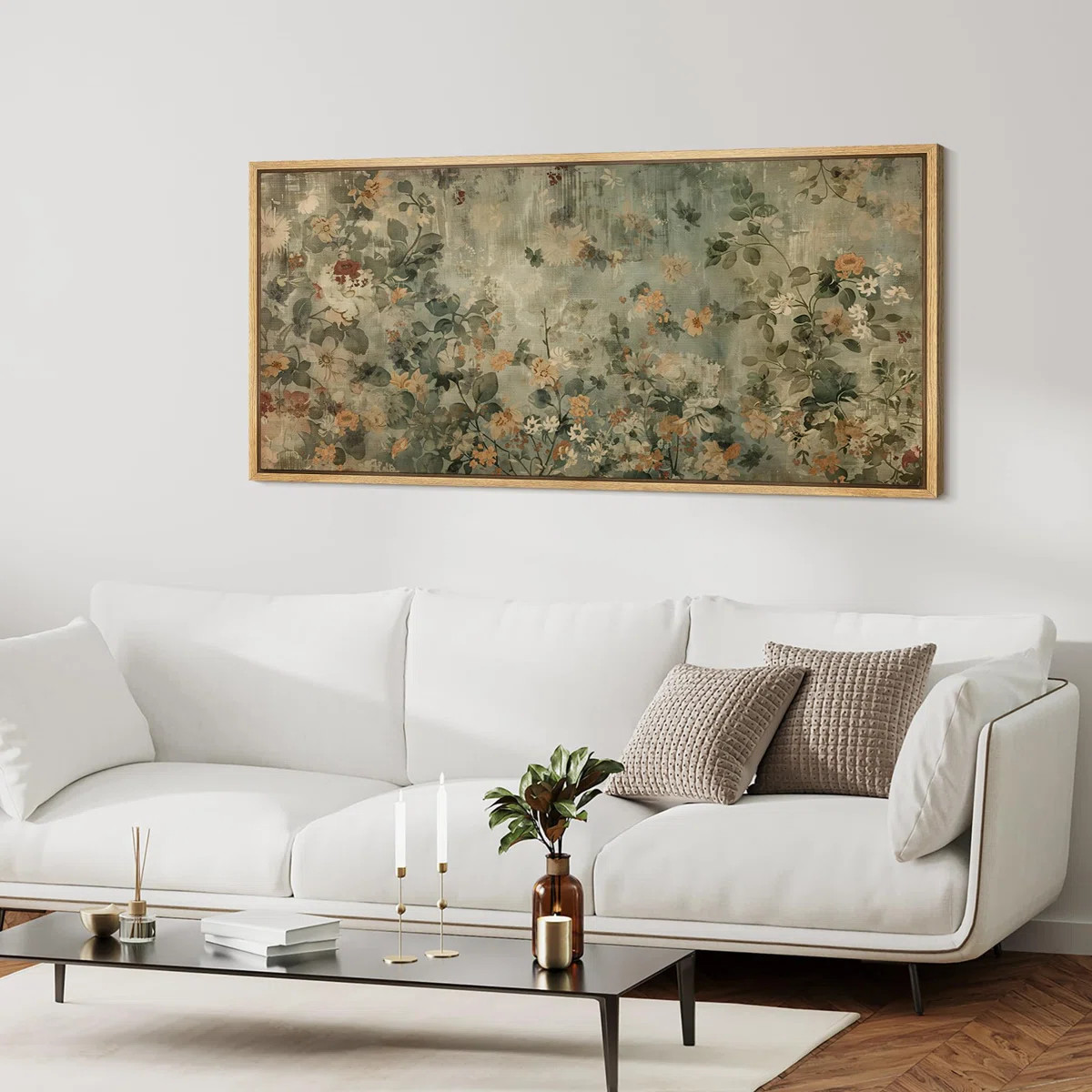 IDEA4WALL Minimalist Ink Branches Antique Retro Decor Extra Large Artwork Print Wall Art Bedroom ... | Wayfair North America