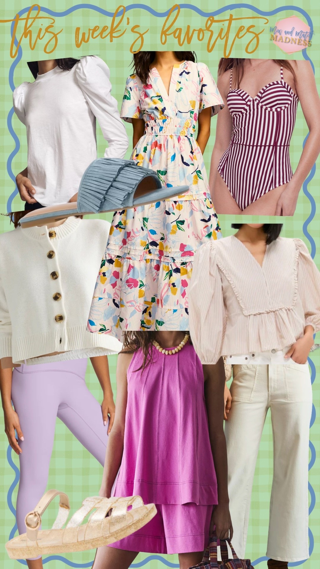 ￼￼
This week’s favorites are oh so good!! Lots of staple closet pieces. This not so basic white tee is 30% off today & don't forget Boden is 20% off through 2/22 with code GR7V! 
I wear xs in Somerset, White Tee, Quince cardigan & Strada Set
White Jeans - 26
Leggings - small 7/8
Swim - 34B
Shoes - 8 TTS

 

#LTKmomlife #LTKOver40 #LTKdayinmylife