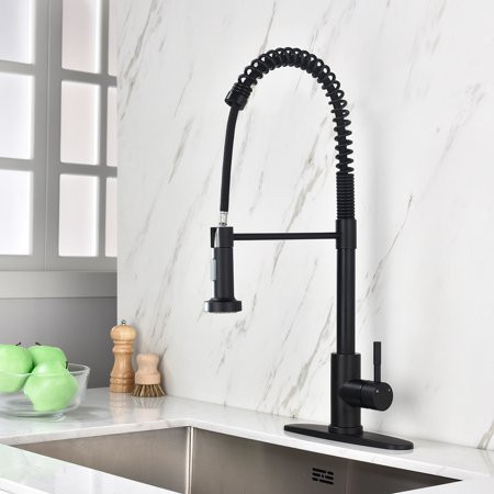 Sink Faucet Black Kitchen Faucet with Pull Down Sprayer VFauosit Commercial Stainless Steel Laundry  | Walmart (US)