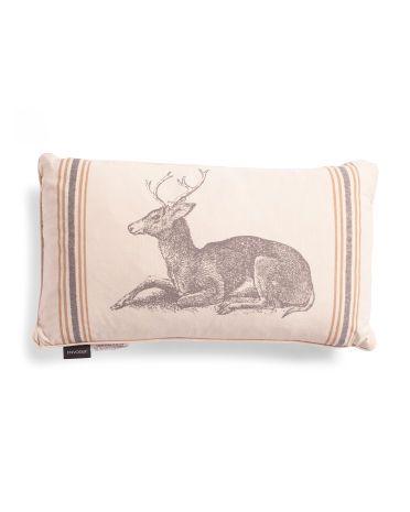 14x24 Reversible Sitting Deer Pillow | TJ Maxx