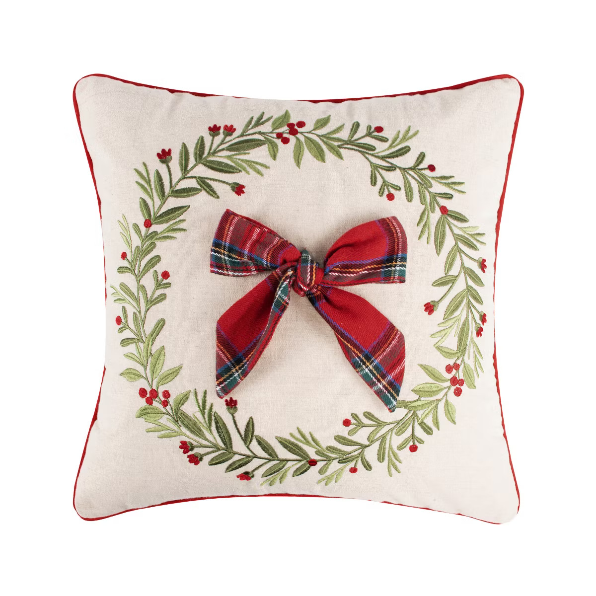 Merry Tartan Bow Pillow - Levtex Home | Target